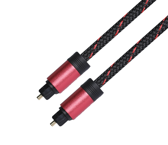 鋁殼+彩色編網 方對方數字光纖音頻線 SPDIF/OPTICAL光纖線音響功放